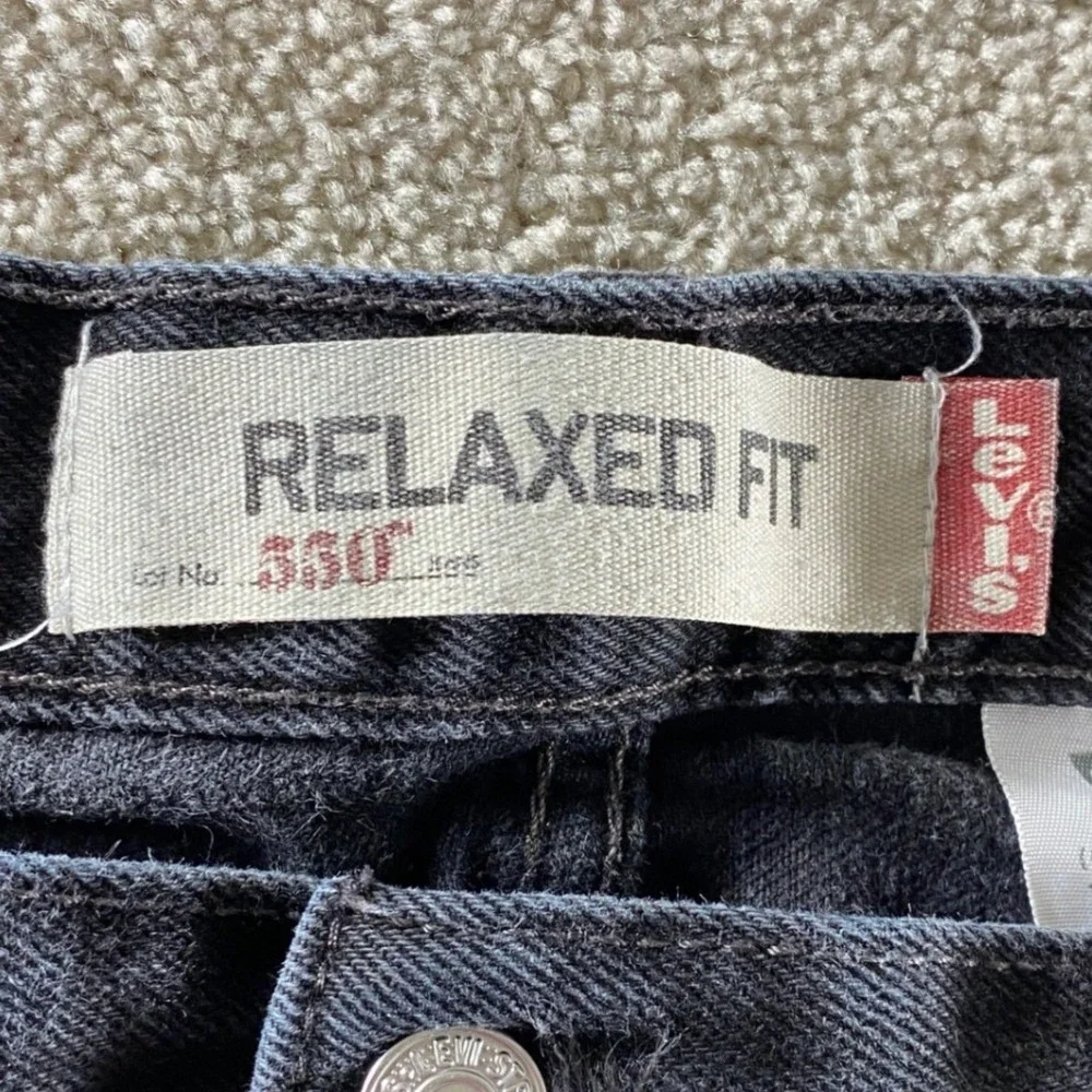 Levi's 550 Relaxed Fit Jeans‎ Mens 36x32 Black Western Tapered Leg Denim